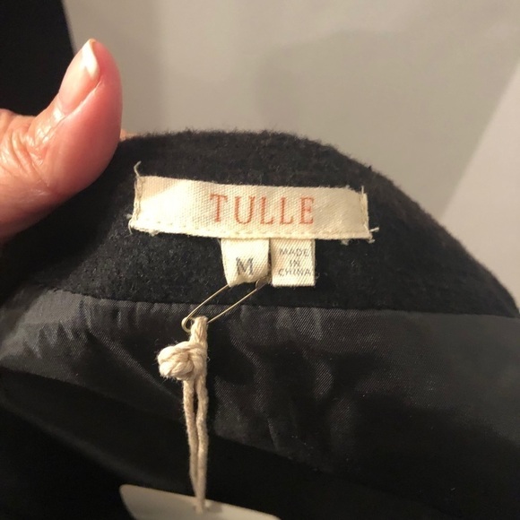 Tulle Faux Wrap Gray/Black Mini Skirt Size M NWT - Picture 5 of 8
